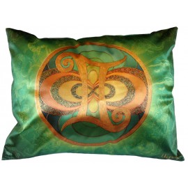 Ikrek - Zöld 35x45 cm-es szatén párnahuzat Ikrek - Zöld 35x45 cm-es szatén párnahuzat