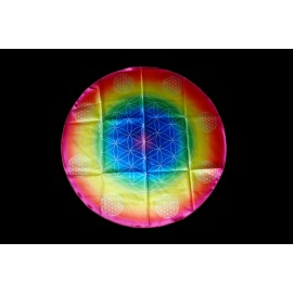 Élet Virága - Szivárvány 70 cm átmérőjű kör alakú szatén terítő Élet Virága - Szivárvány 70 cm átmérőjű kör alakú szatén terítő
