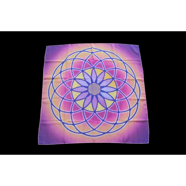 Életvirág Mandala 70x70 cm-es muszlin kendő