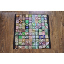 Gabonakör - Fekete 70x70 cm-es szatén terítő