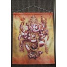 Ganesha - Barna 40x50 cm-es szatén akasztós kép