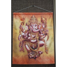 Ganesha - Barna 40x50 cm-es szatén akasztós kép Ganesha - Barna 40x50 cm-es szatén akasztós kép