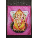 Ganesha - Rózsa 40x50 cm-es szatén akasztós kép