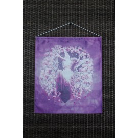 Lila Angyal 30x35 cm-es szatén akasztós kép