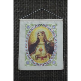 Mária Szíve 30x35 cm-es szatén akasztós kép