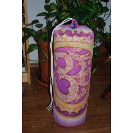 Ohm - Lila jógamatrac 20 cm átmérőjű, 65 cm hosszú beverly tartó