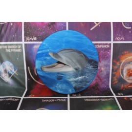 Delfin 35 cm átmérőjű, 2 cm vastag bársonyos posztó ülőpárna Delfin 35 cm átmérőjű, 2 cm vastag bársonyos posztó ülőpárna